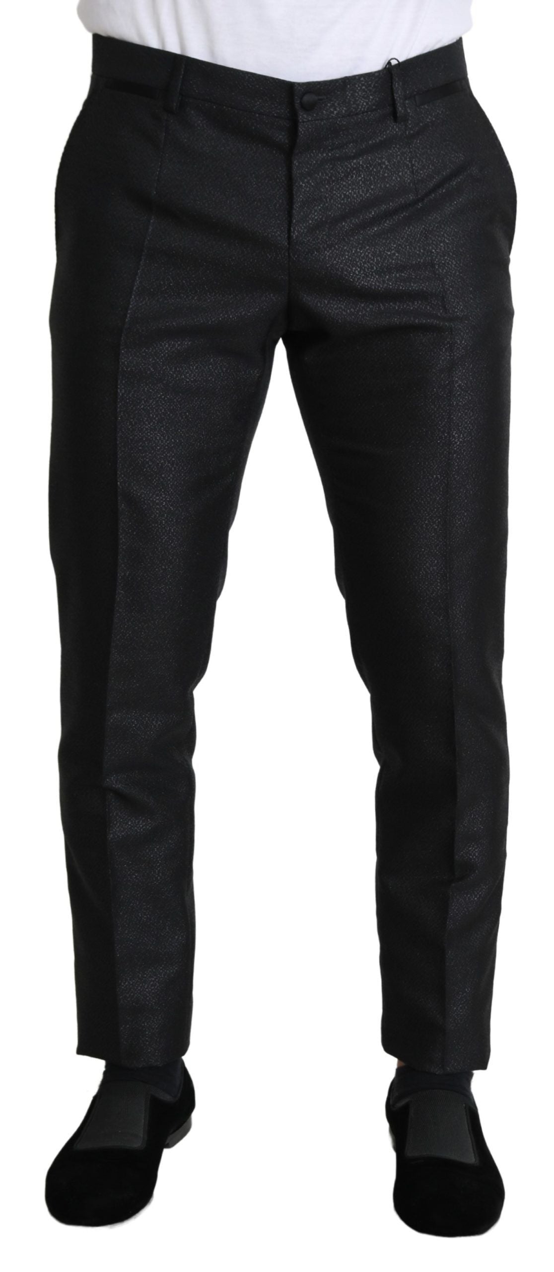 Dolce & Gabbana Siyah Metalik Dar Pantolon Elbise